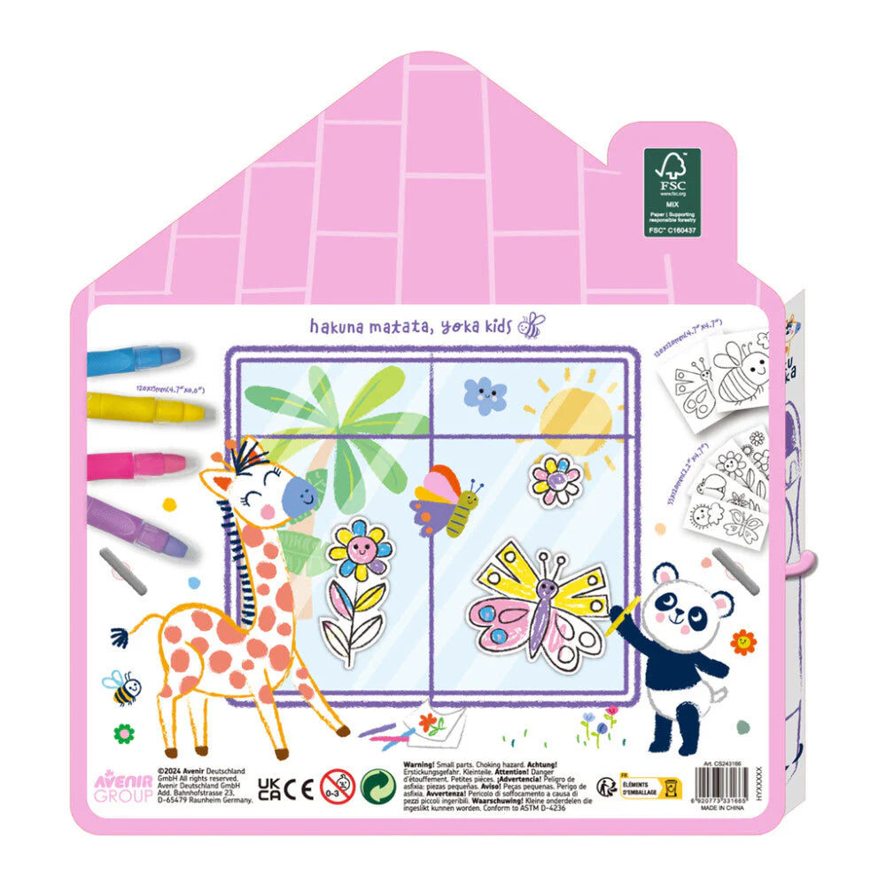 Pinta tus pegatinas reutilizables para ventanas