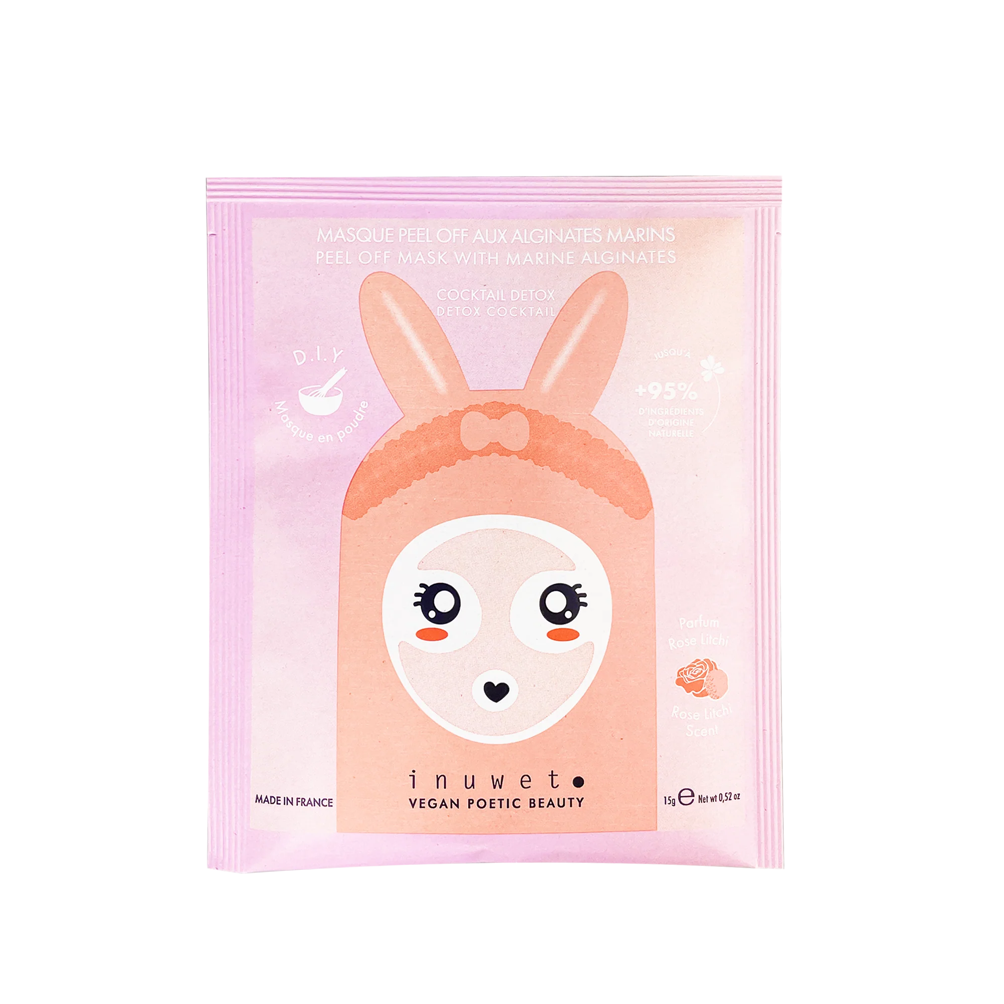 Mascarilla facial Peel-off - Lichi rosa