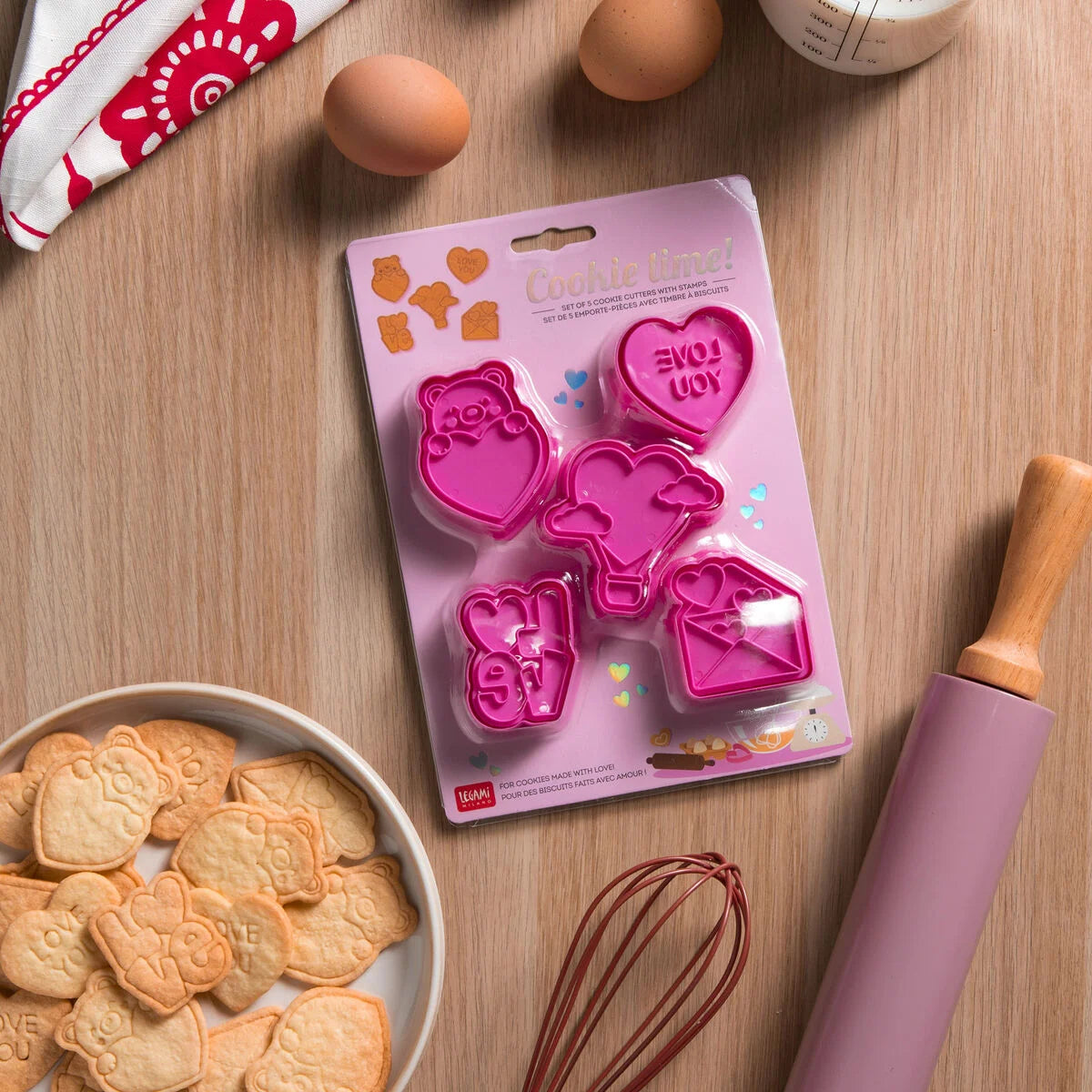 Set de 5 moldes para Galletas - Edición San Valentín