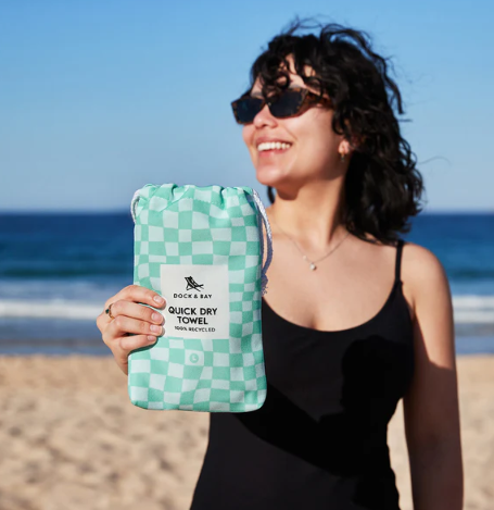 Toalla - Cuadros verdes