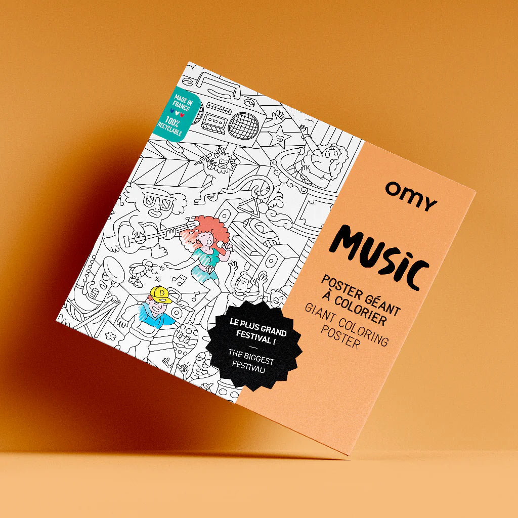 Poster gigante para colorear - Música