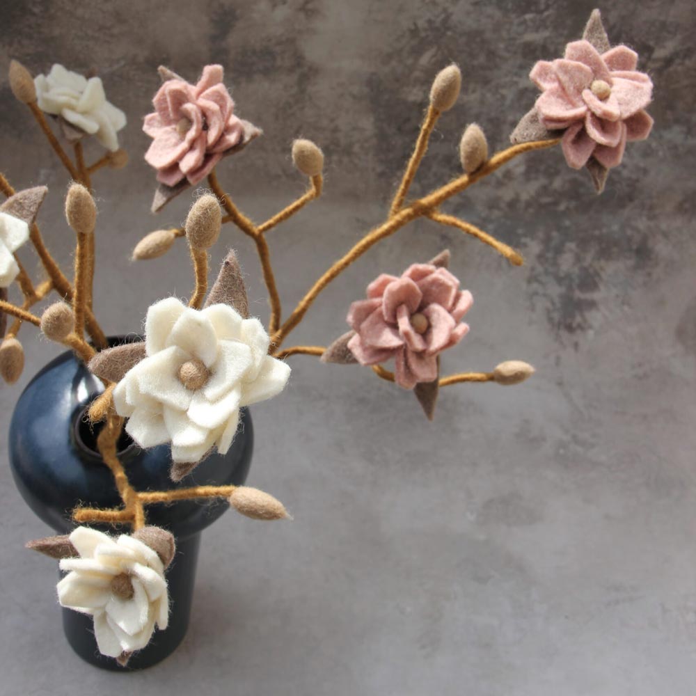 Flor - Magnolias - Rosa empolvado