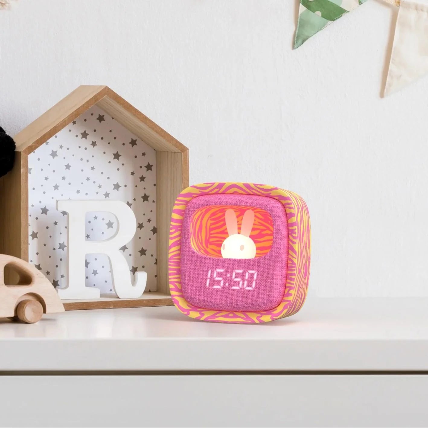 Reloj Despertador - Luz de noche - Cebra Rosa EDICIÓN LIMITADA