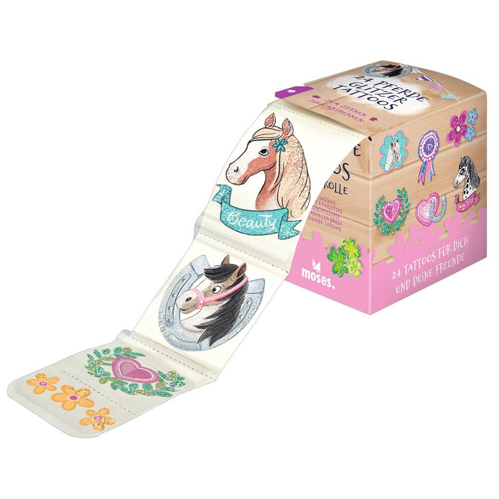 Rollo calcamonías brillantes - Caballos