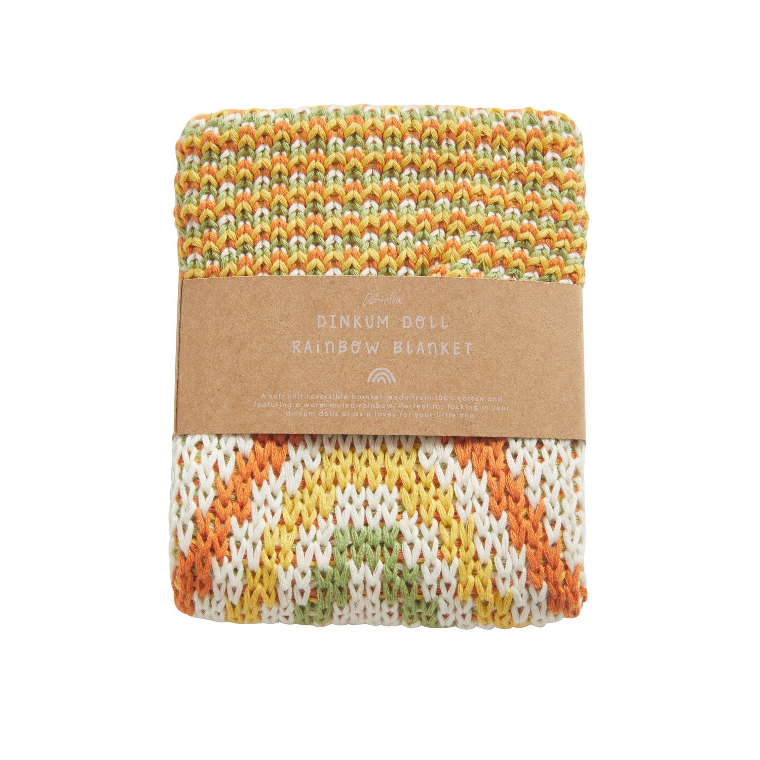 Mantita Arcoíris crochet (para muñecas)