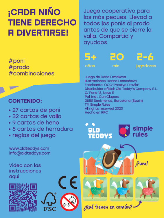 Pony Run - Juego de cartas