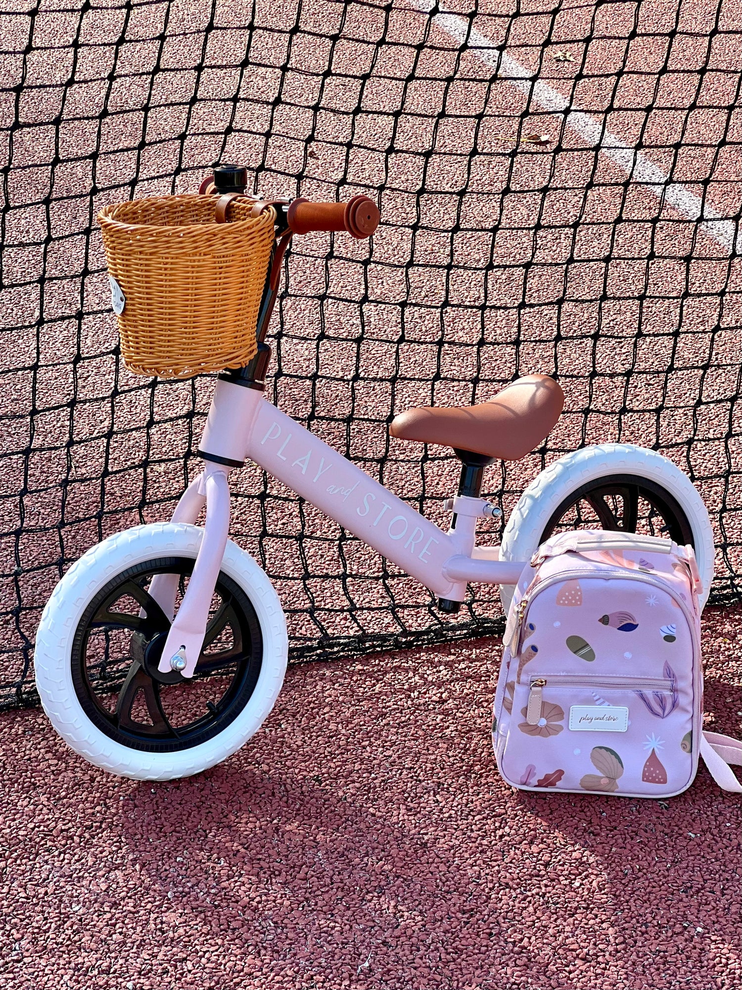 Cesta mimbre + timbre para Bici