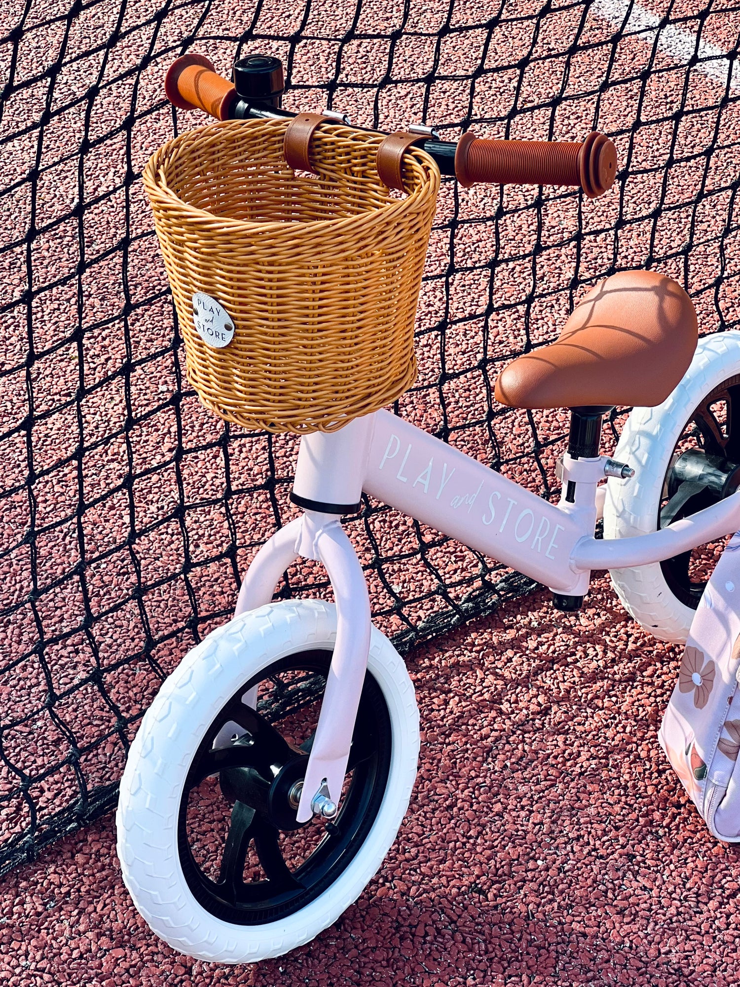 Cesta mimbre + timbre para Bici