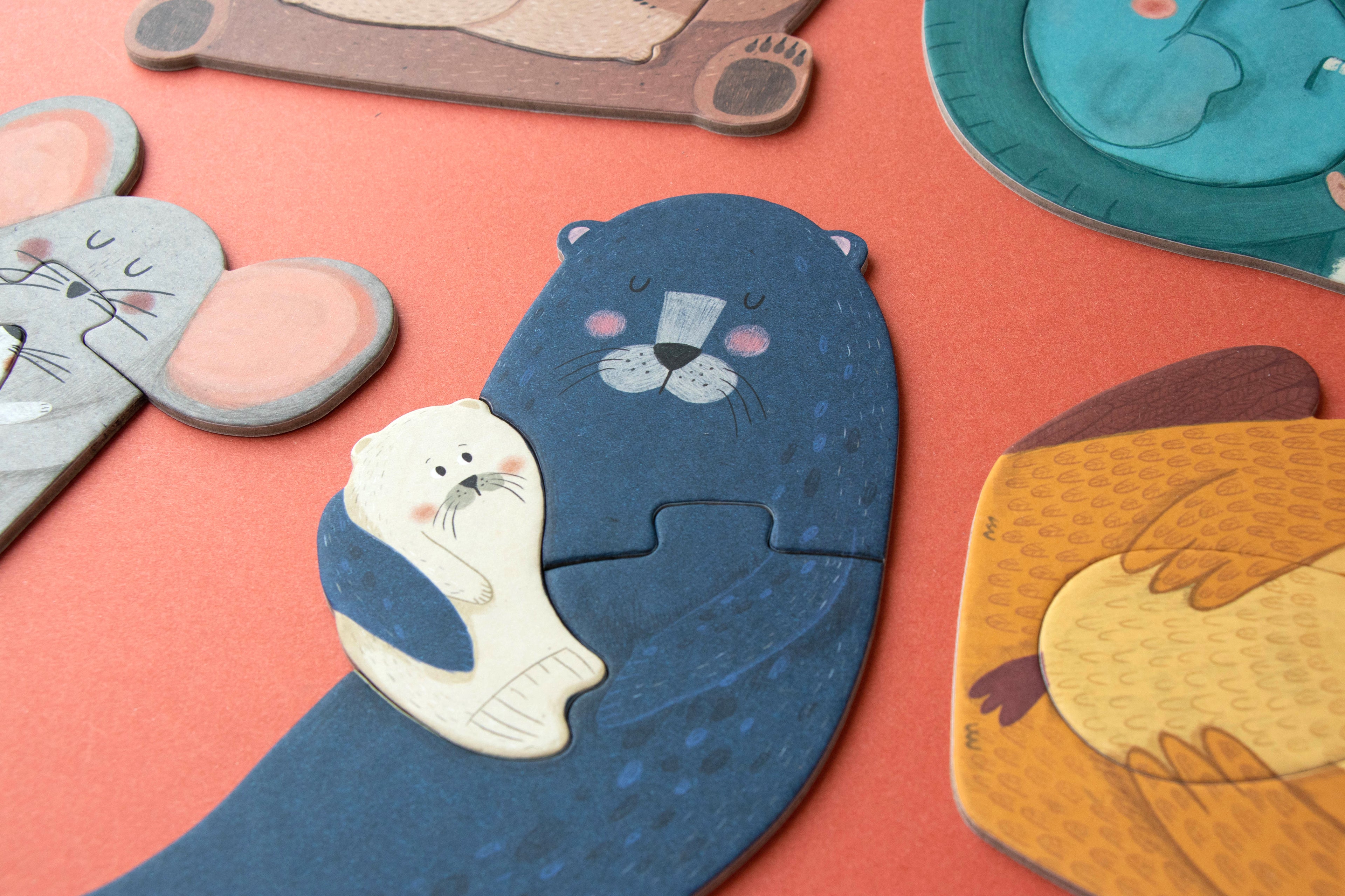 Puzzle con bolsa de tela - Mamá