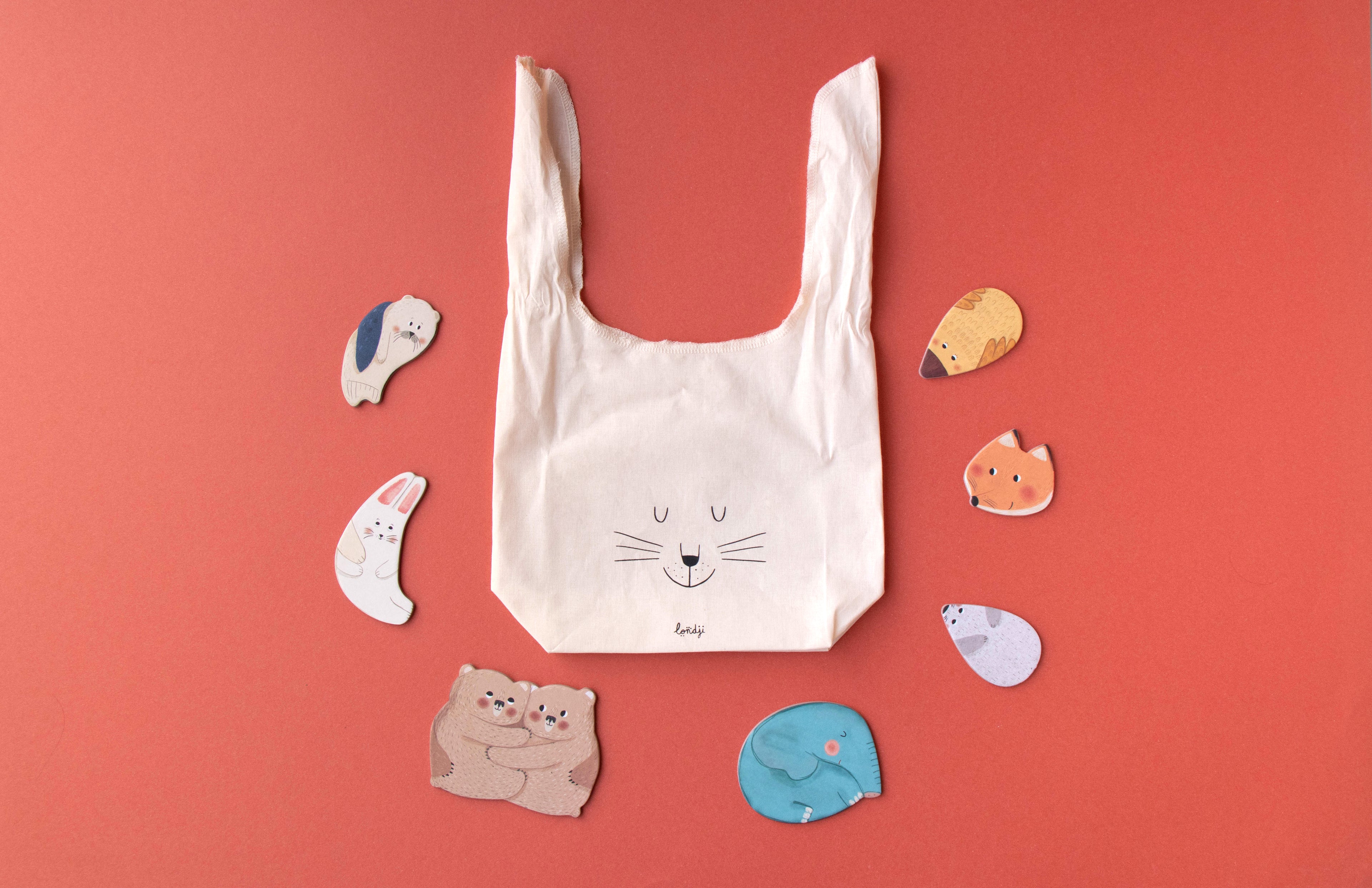 Puzzle con bolsa de tela - Mamá