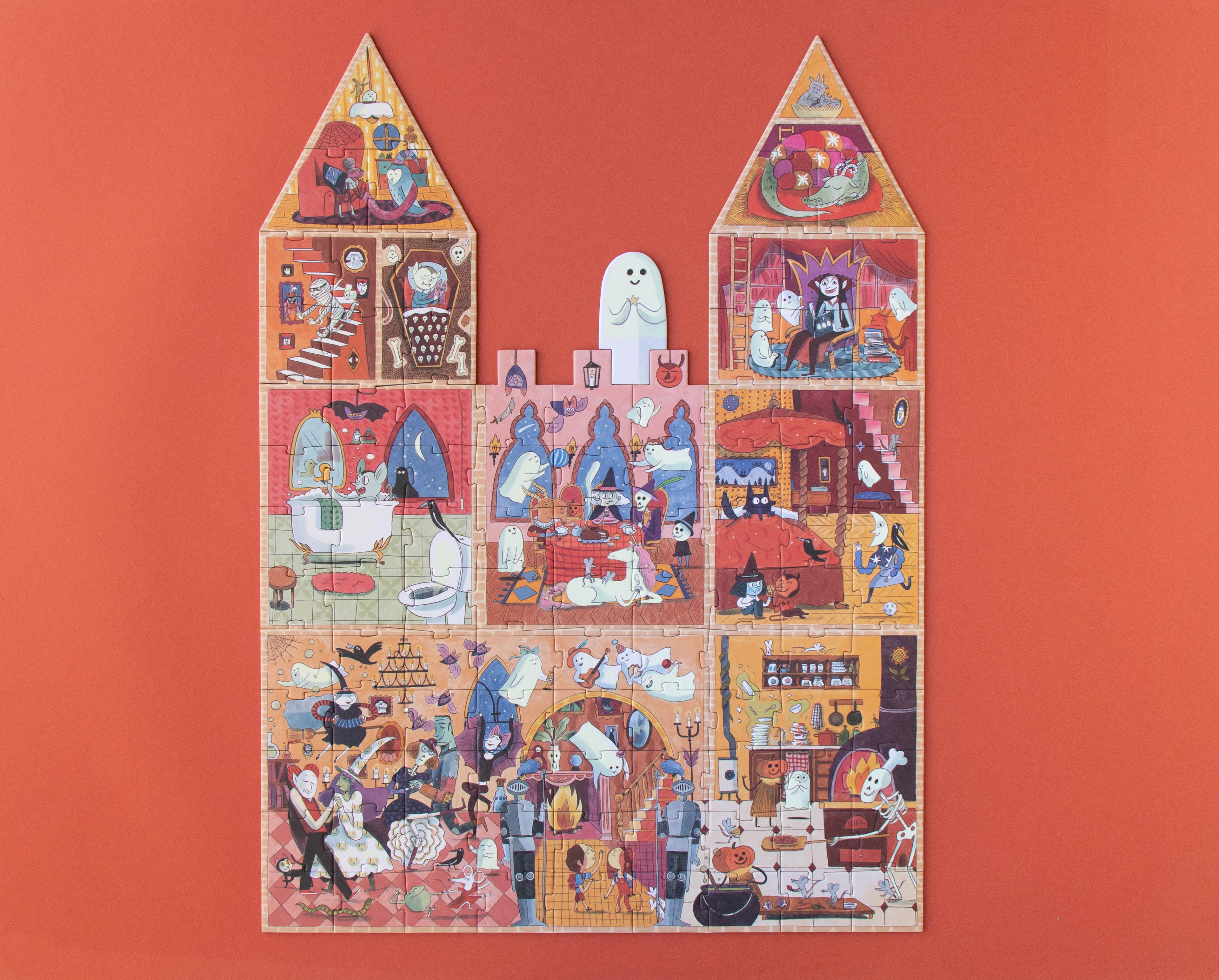 Puzzle con bolsa de tela - Castillo encantado