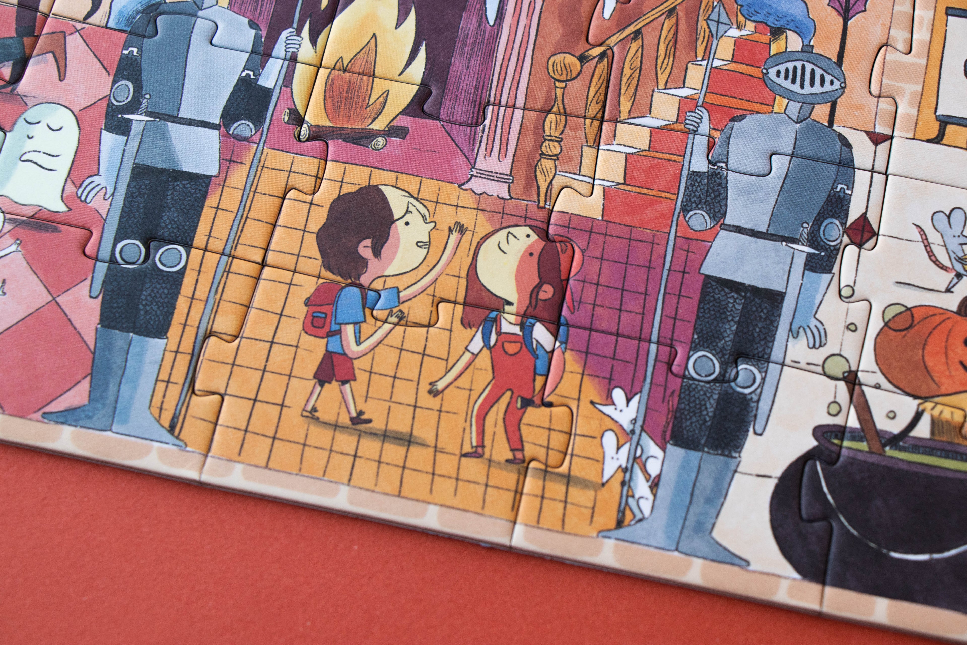 Puzzle con bolsa de tela - Castillo encantado