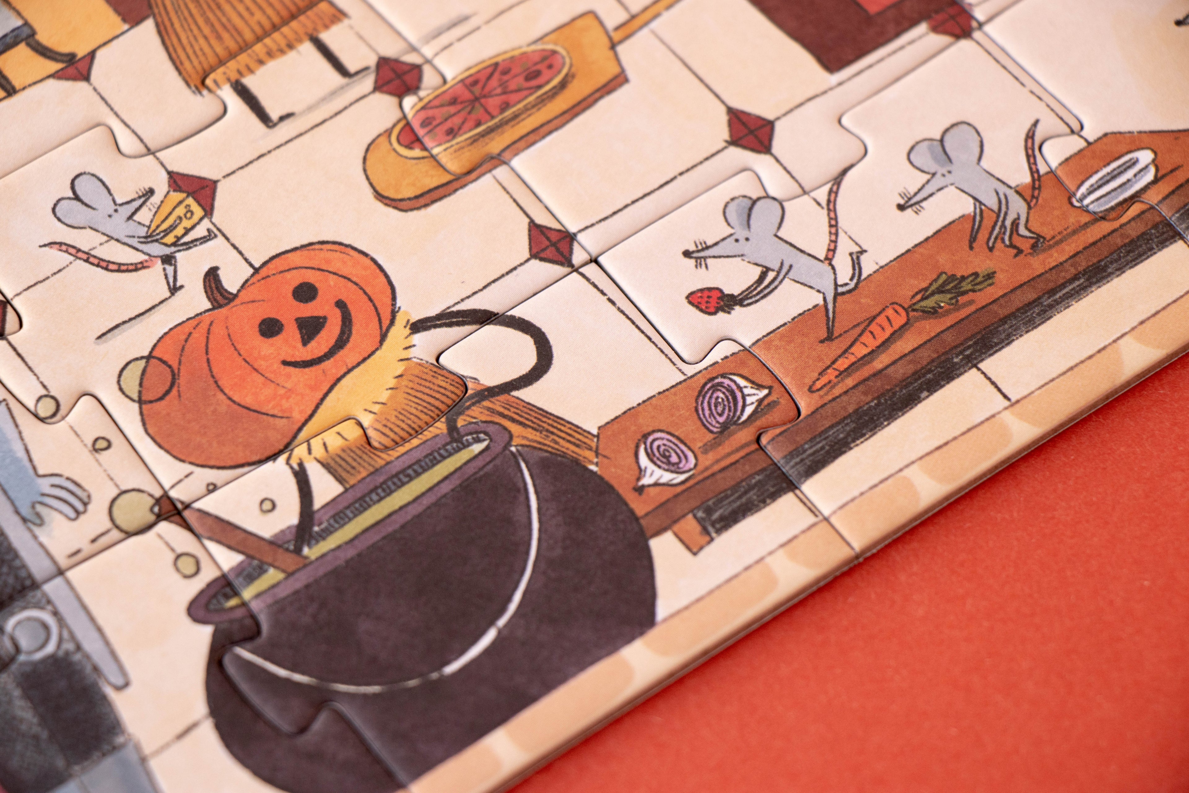 Puzzle con bolsa de tela - Castillo encantado