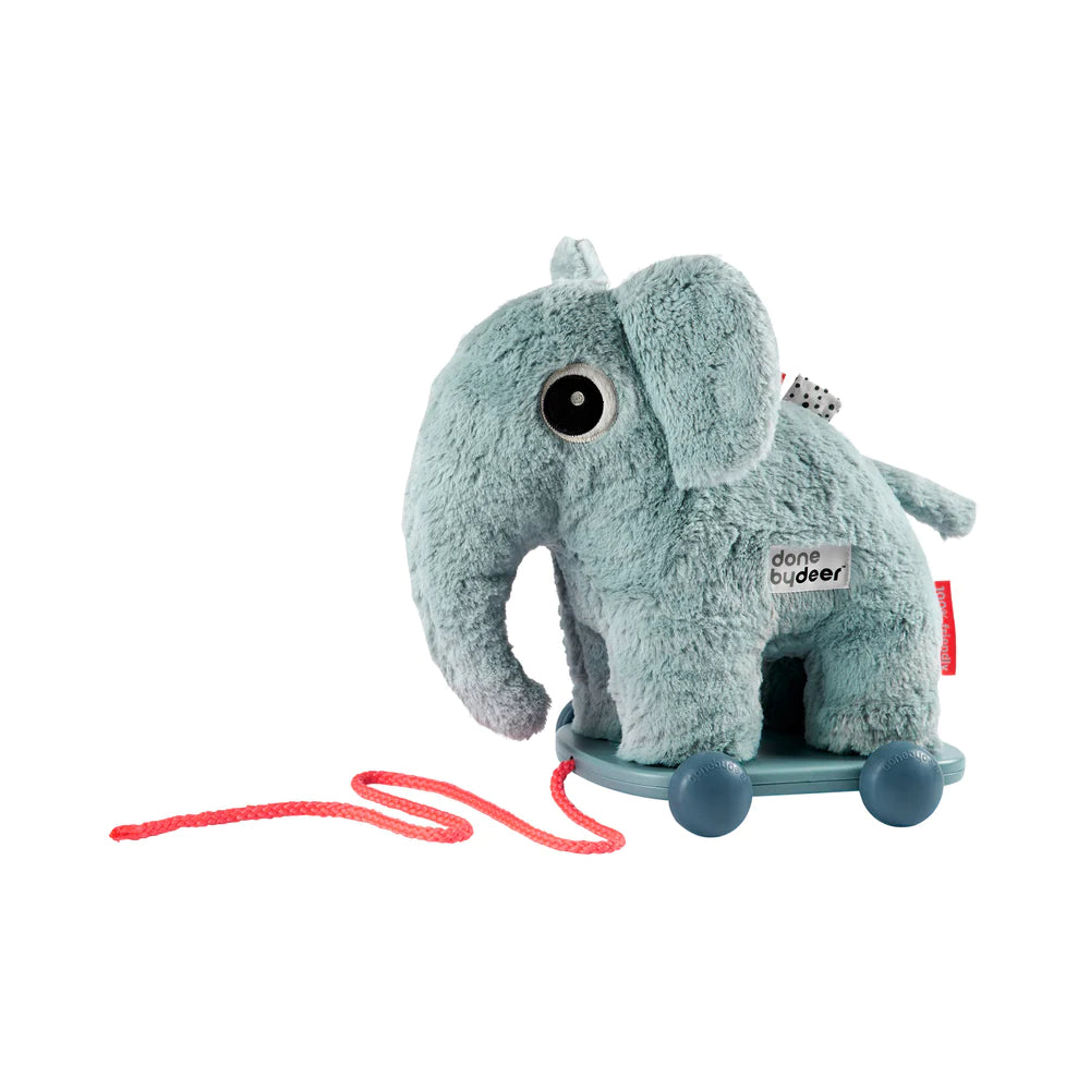 Arrastre + Peluche Magnético 2 en 1 - Elefante Azul