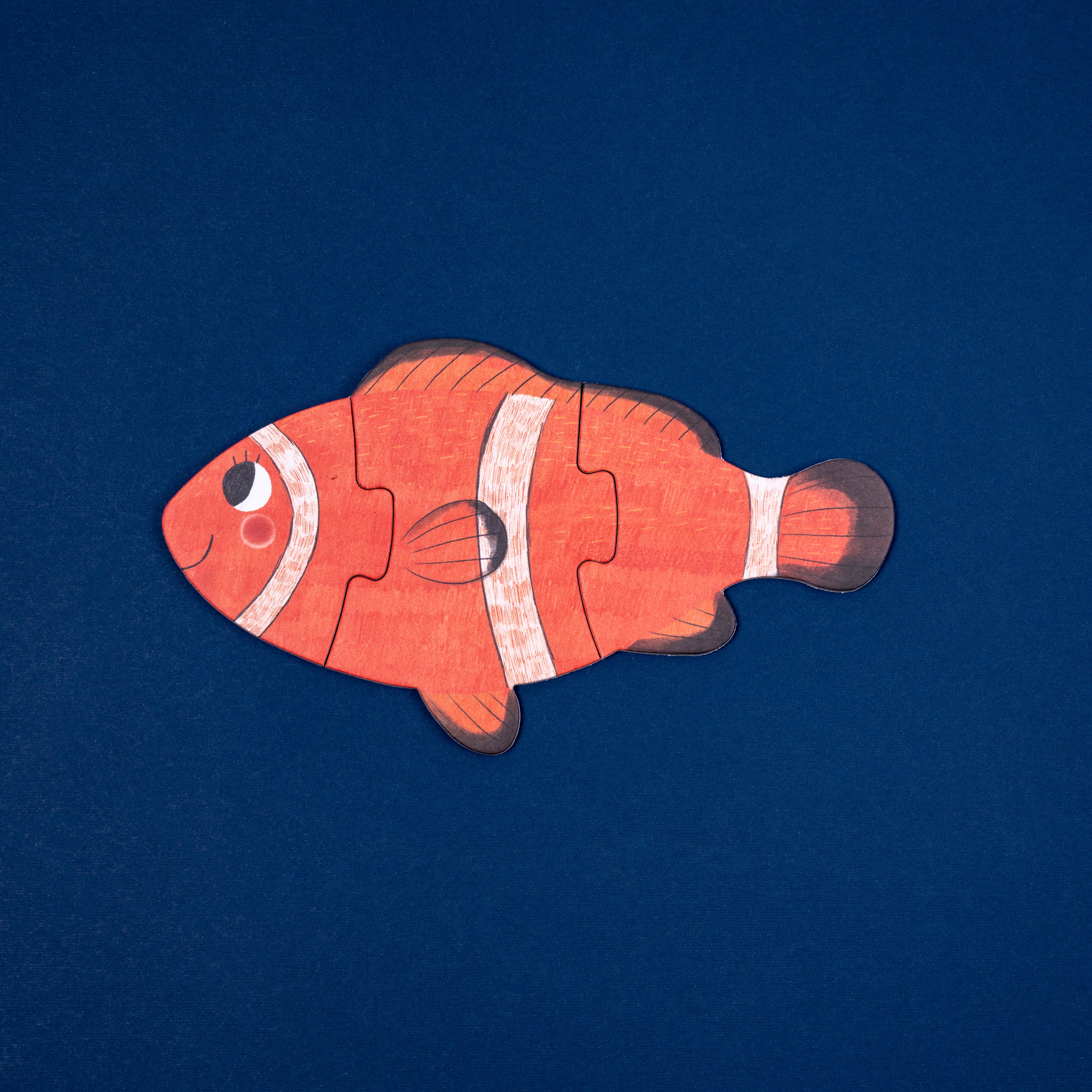 Puzzle con bolsa de tela - Animales del Mar (blue)