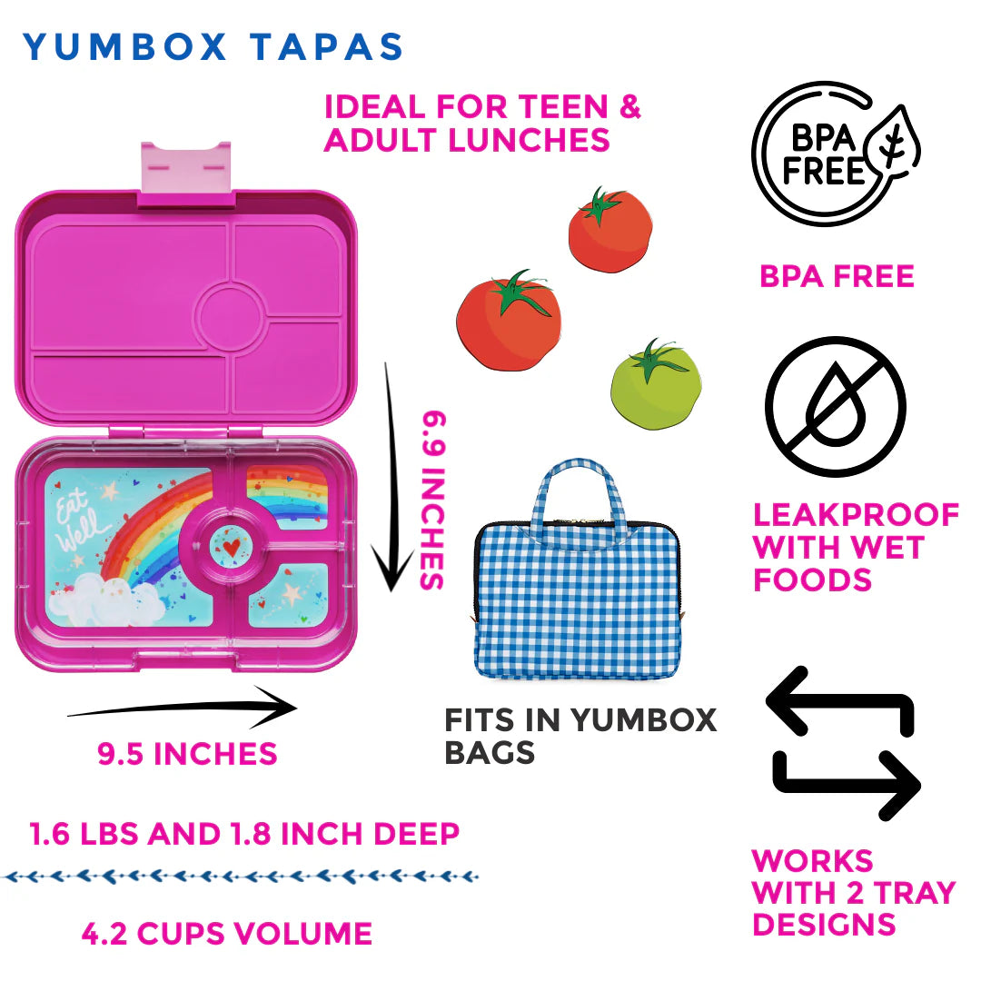 Caja Merienda - Bento LunchBox Tapas - Rainbow - (Varios colores)