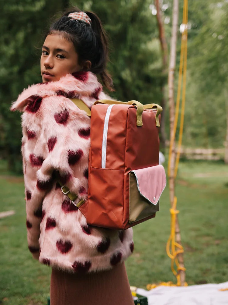 Mochila (L) - Bolsillo Sobre - Salmón