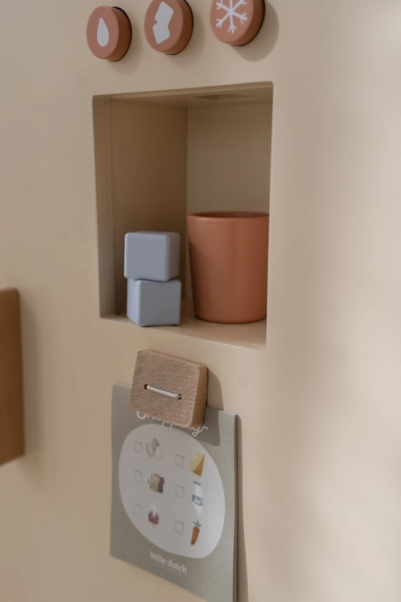 Nevera de Madera con Congelador y Cubitos de Hielo - 🔥 EDICIÓN LIMITADA