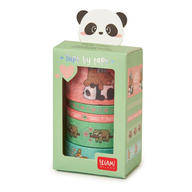Cinta Washi tape (set de 5 cintas) - Panda
