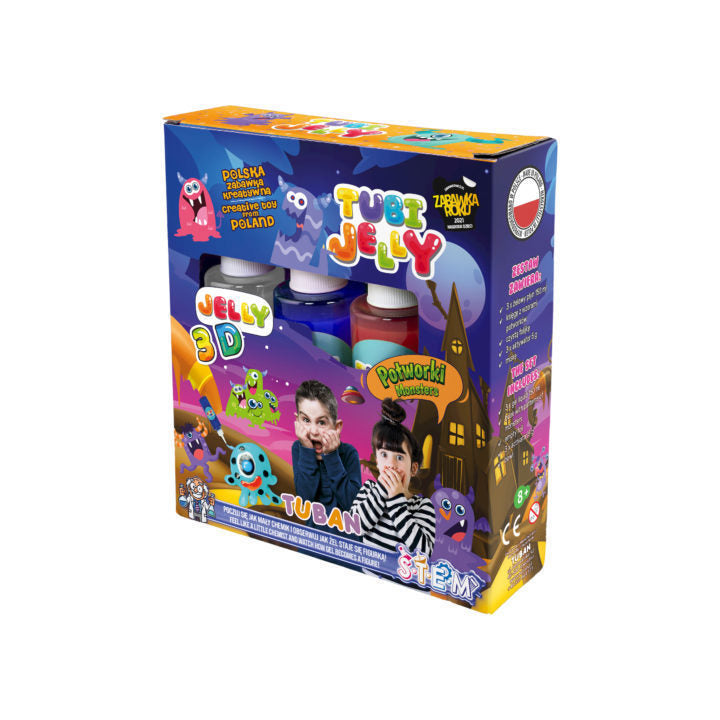 Set de gelatina en tubo - Monstruos (3 colores)