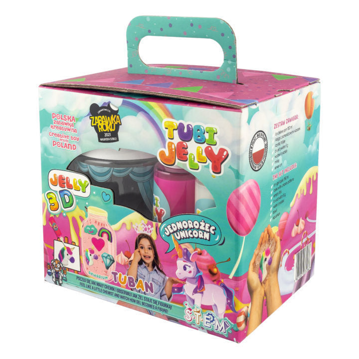 Set de gelatina en tubo + acuario - Unicornios (6 colores)