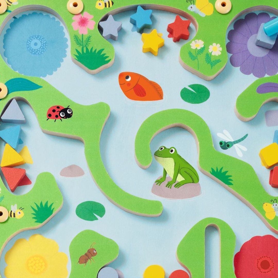 Juego de laberinto de Ranas de Madera Froggy Maze
