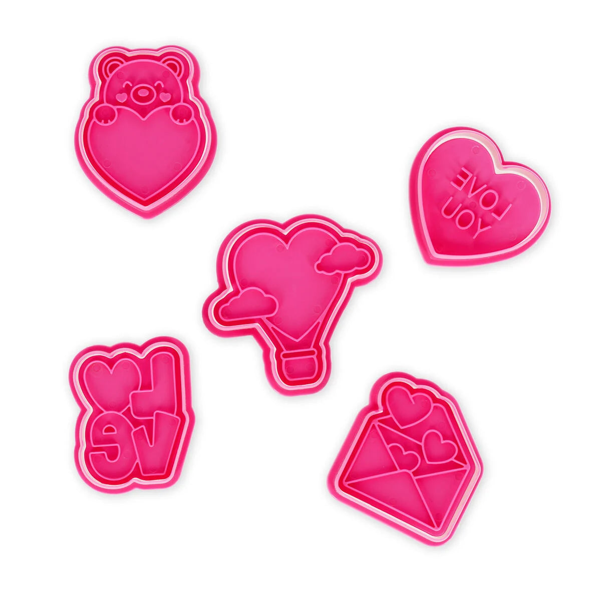 Set de 5 moldes para Galletas - Edición San Valentín
