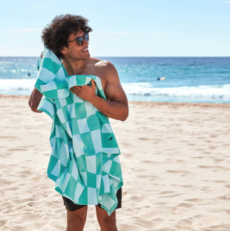 Toalla - Cuadros verdes