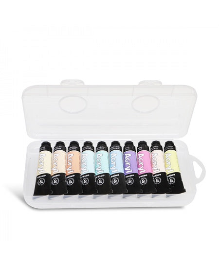 Estuche de 10 Tubos de pintura acrílica