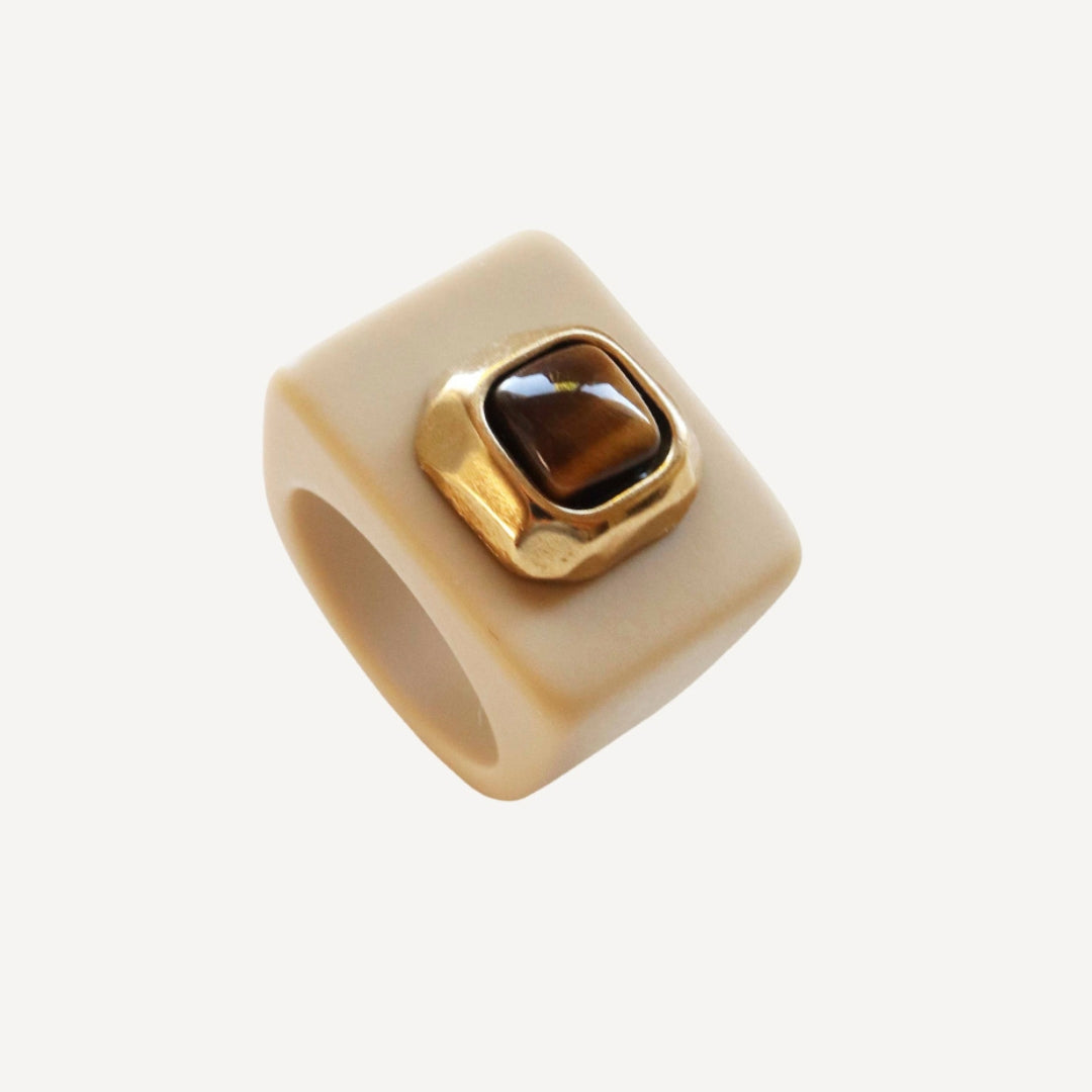 Anillo - Arena con Ojo de Tigre