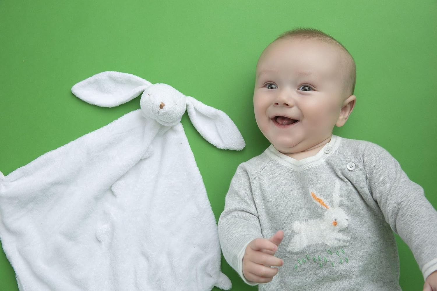 Mantita de apego - Conejo blanco