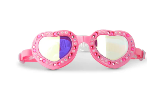 Gafas de natación - Corazones con brillantes rosa