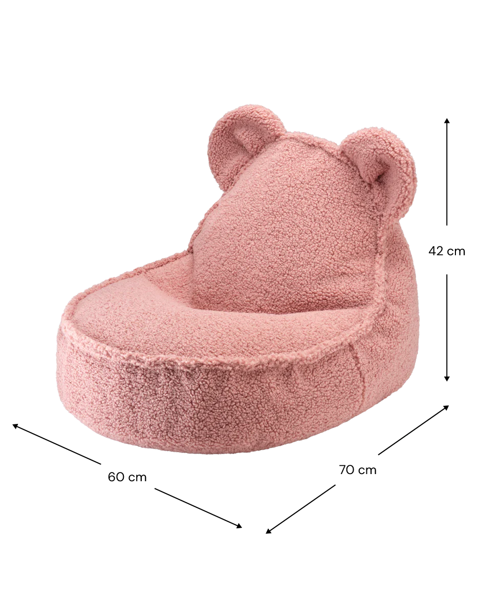 Beanbag Bear chair - Teddy - Guava