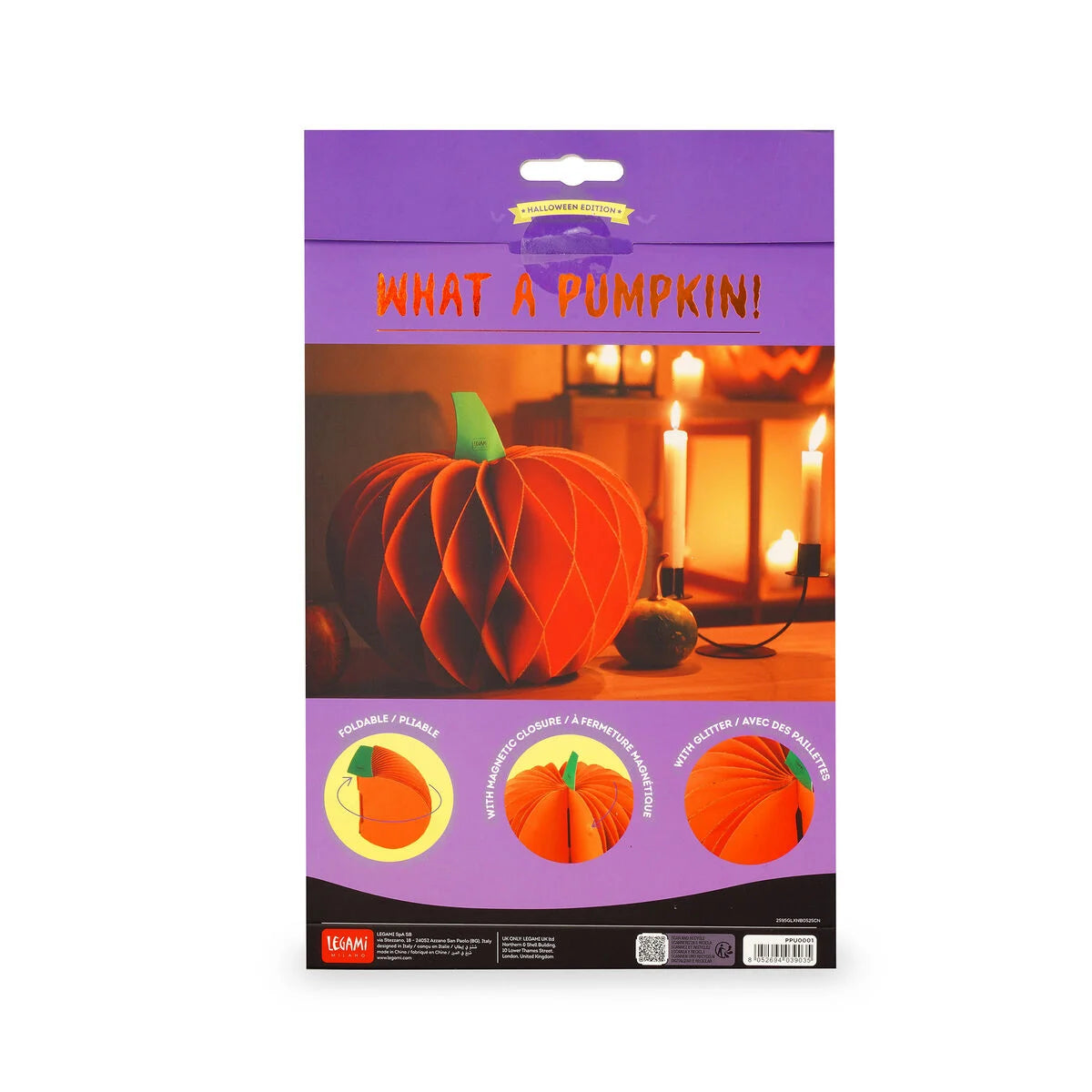 Calabaza de Halloween - Plegable para Colgar