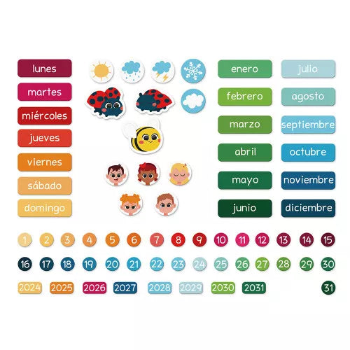 Calendario magnético - Español