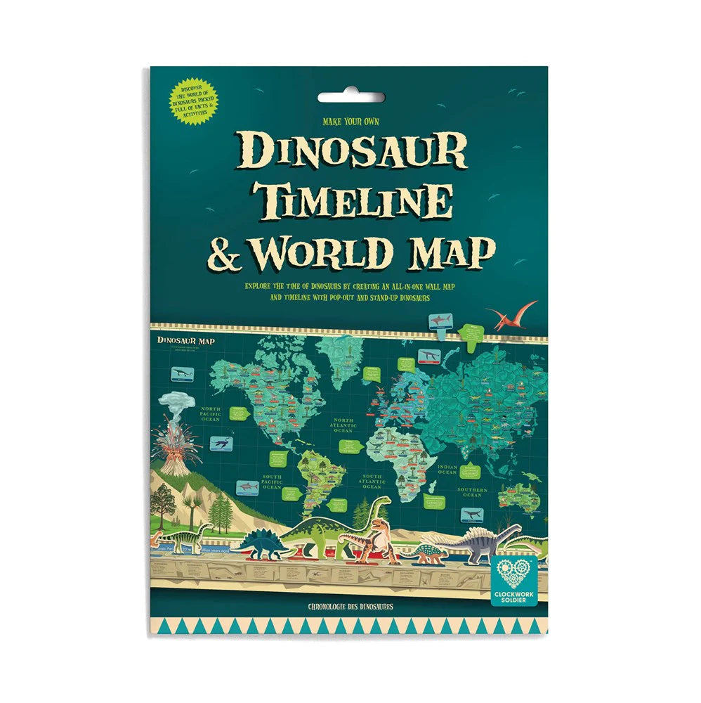 Mapa Gigante + Línea del Tiempo Dinosaurios (3D)