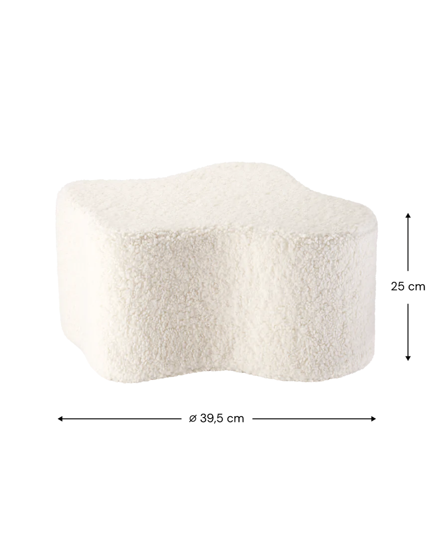 Cloud Pouffe - Teddy - Cream white