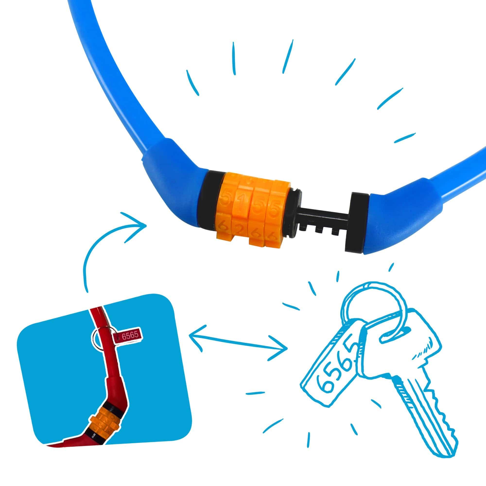 Candado con código para la bici - Casa de Fieras