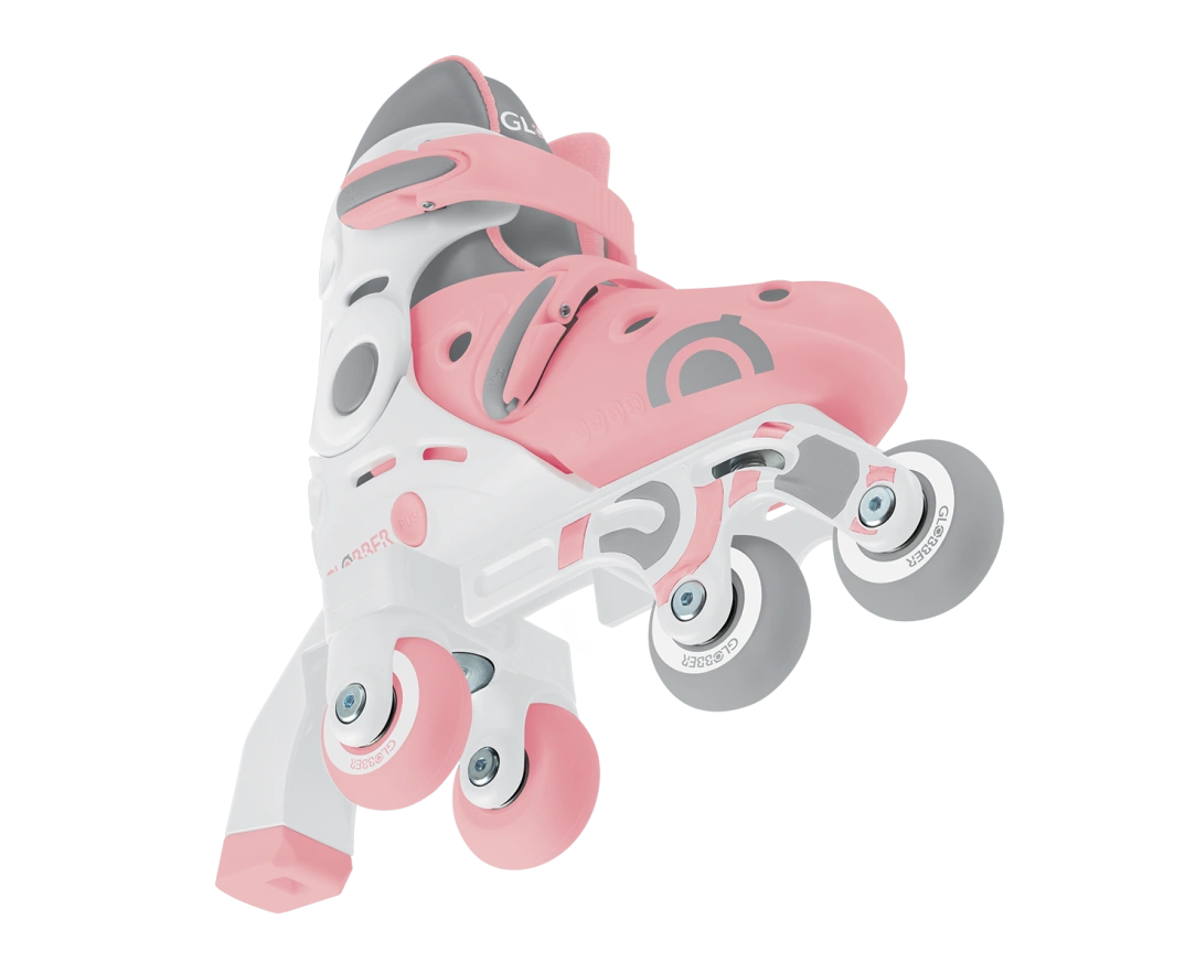 Patines 2 en 1 (en línea y en 4) - Rosa
