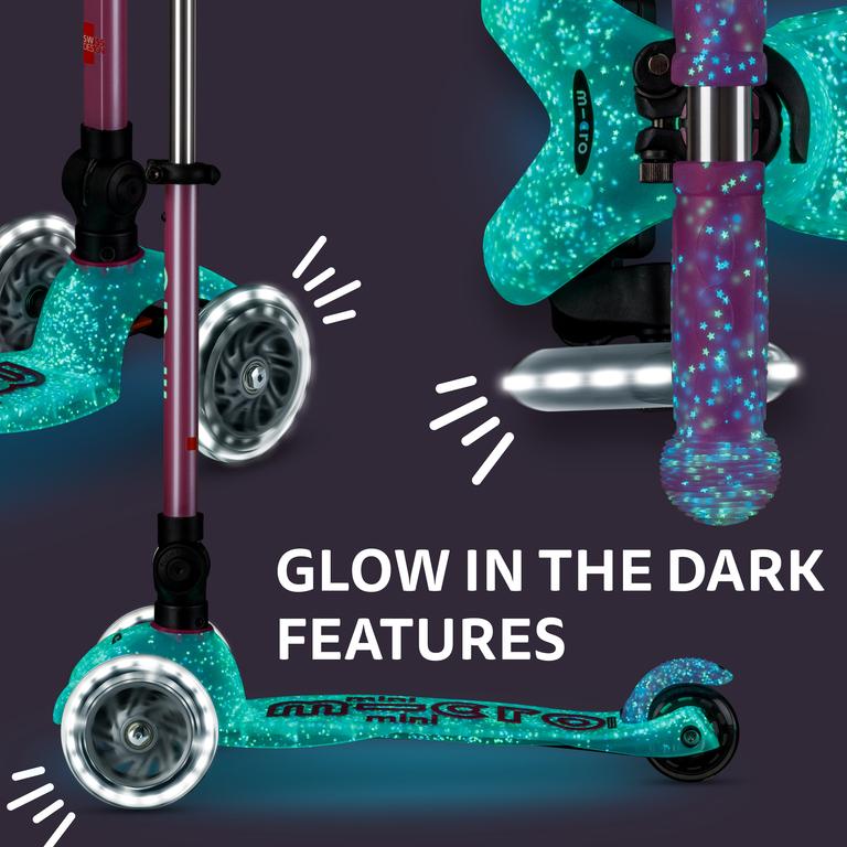 Mini Deluxe Orion (Plegable) - Plegable, brilla en la oscuridad y ruedas LED