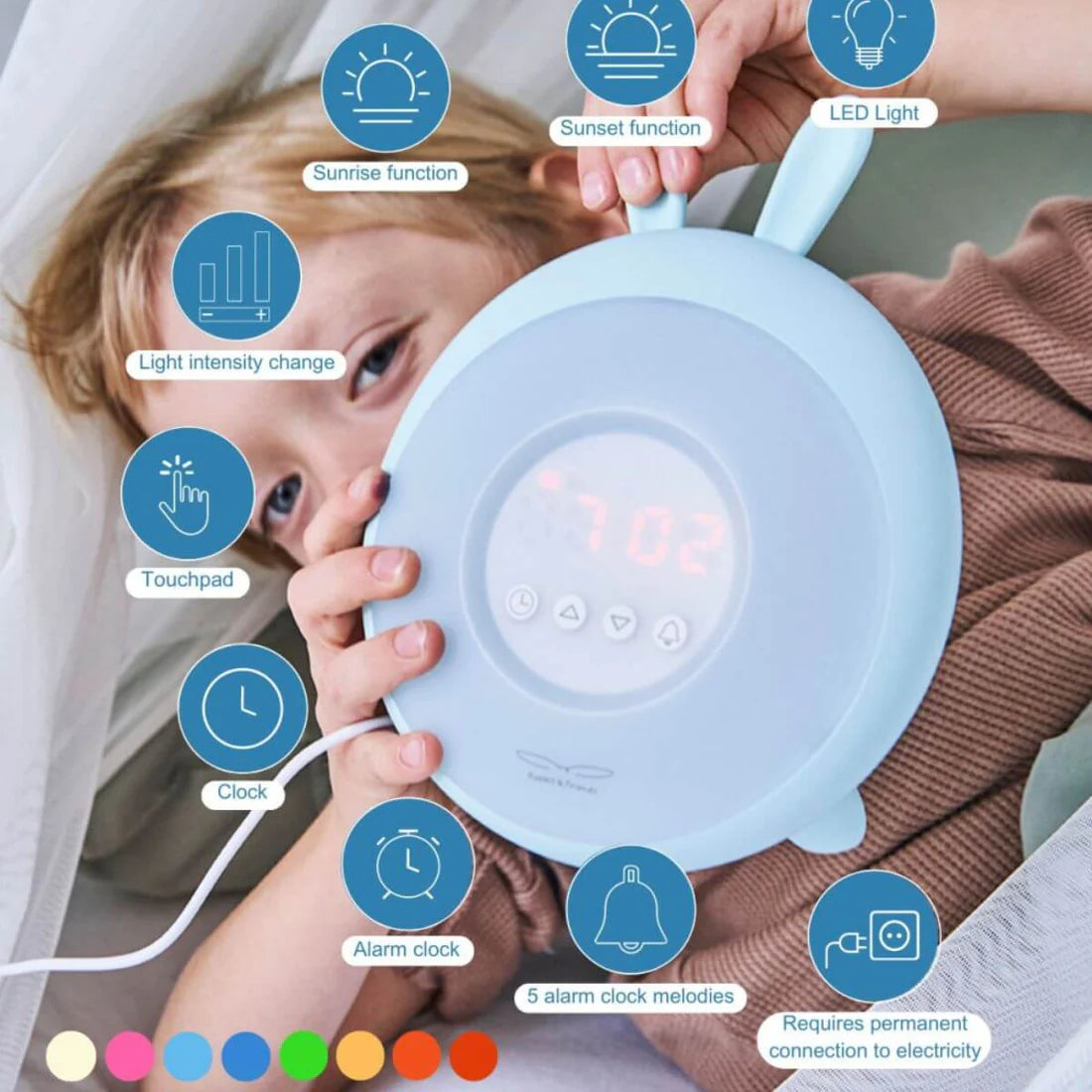 Despertador Lámpara - Conejo (4 colores)