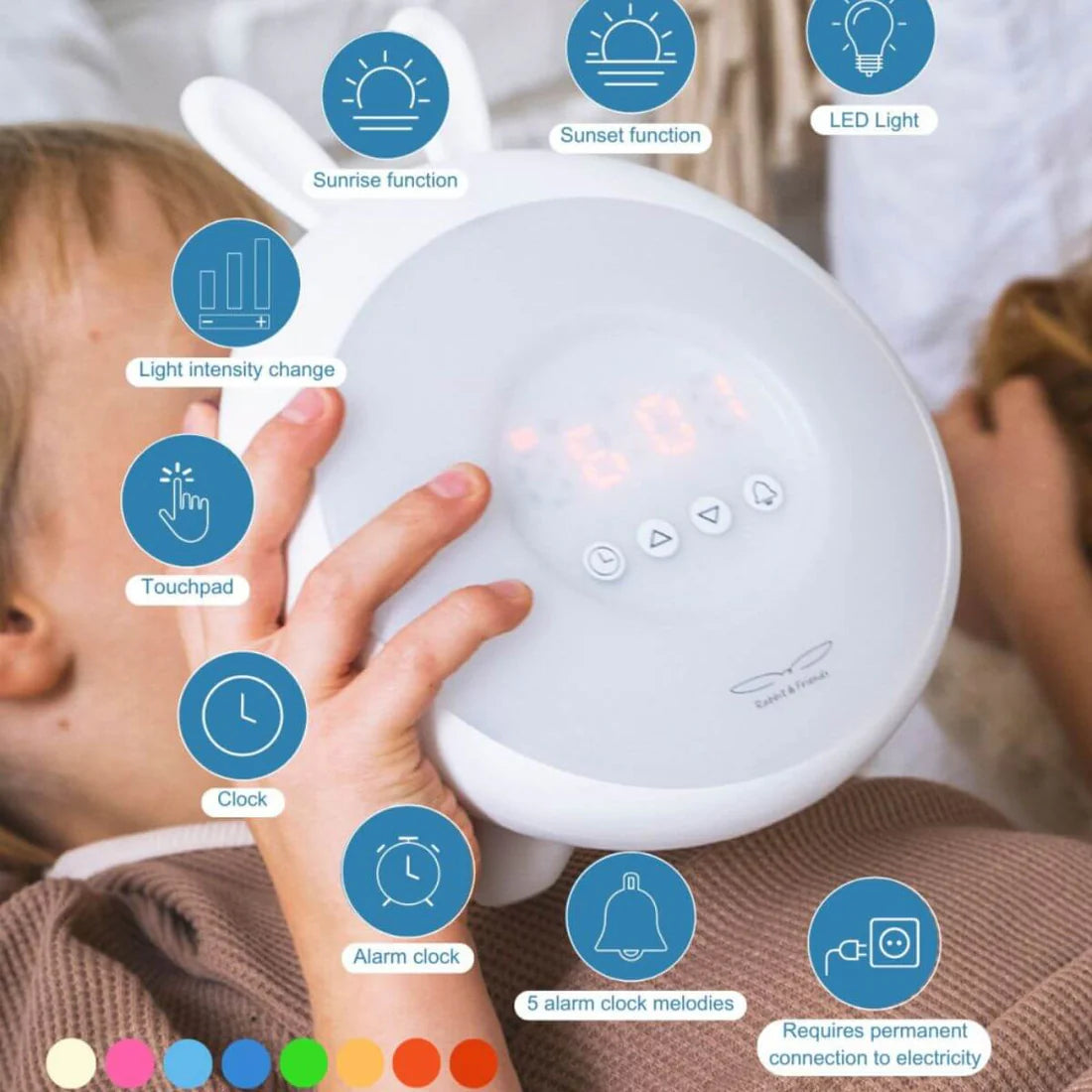 Despertador Lámpara - Conejo (4 colores)