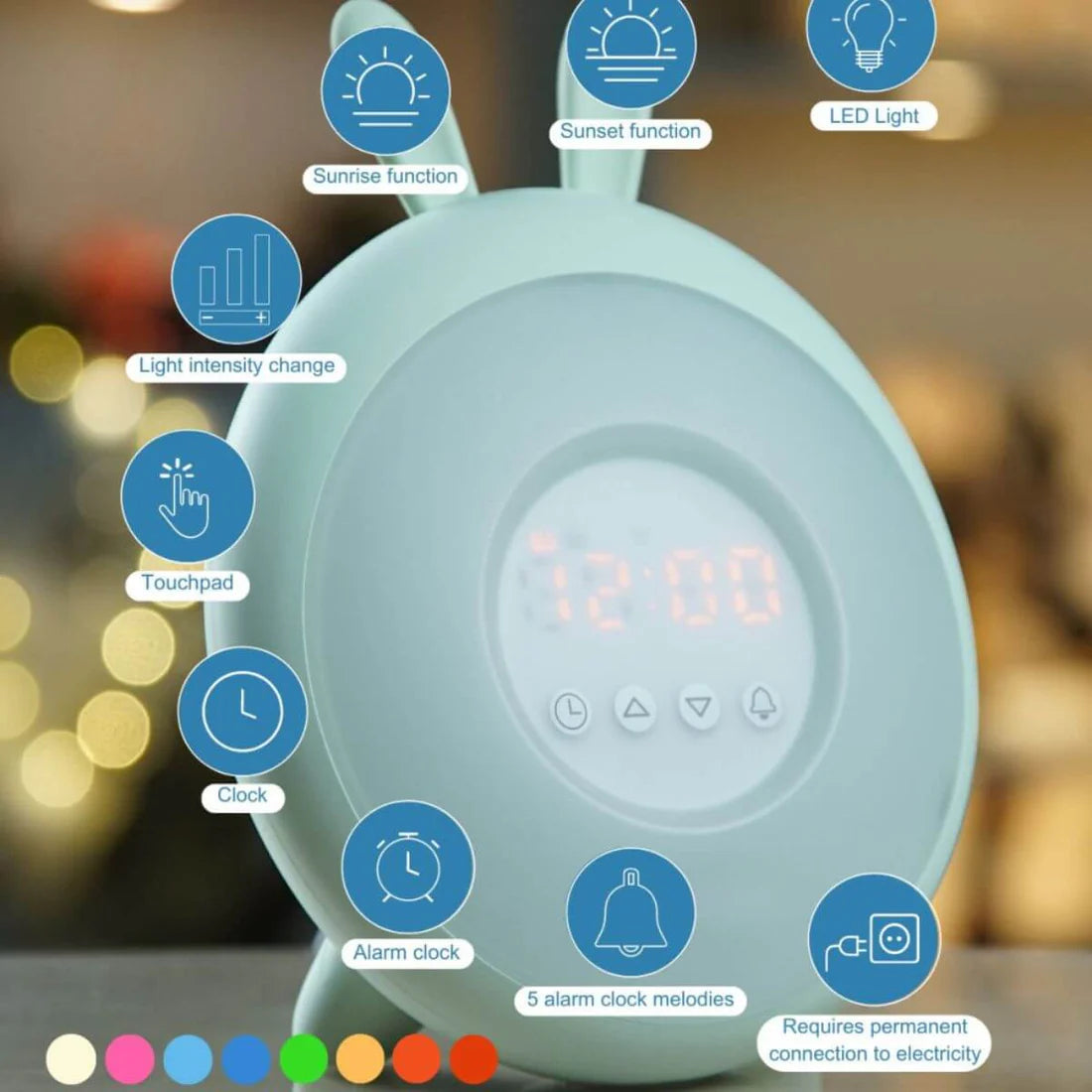 Despertador Lámpara - Conejo (4 colores)