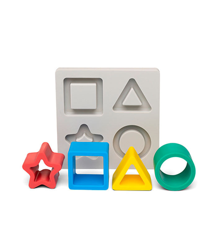 Set de 4 figuras geométricas de silicona