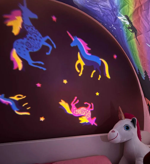 Luz de patinete/Proyector - Unicornios