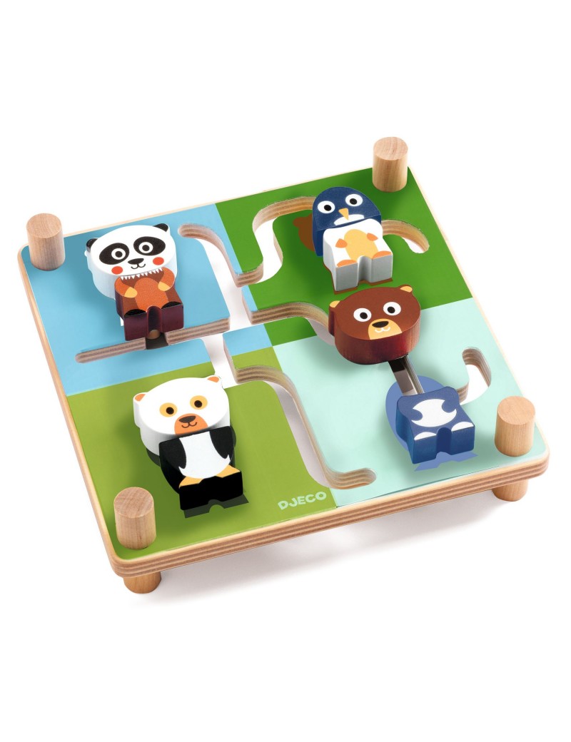 Juego de Laberinto de Madera