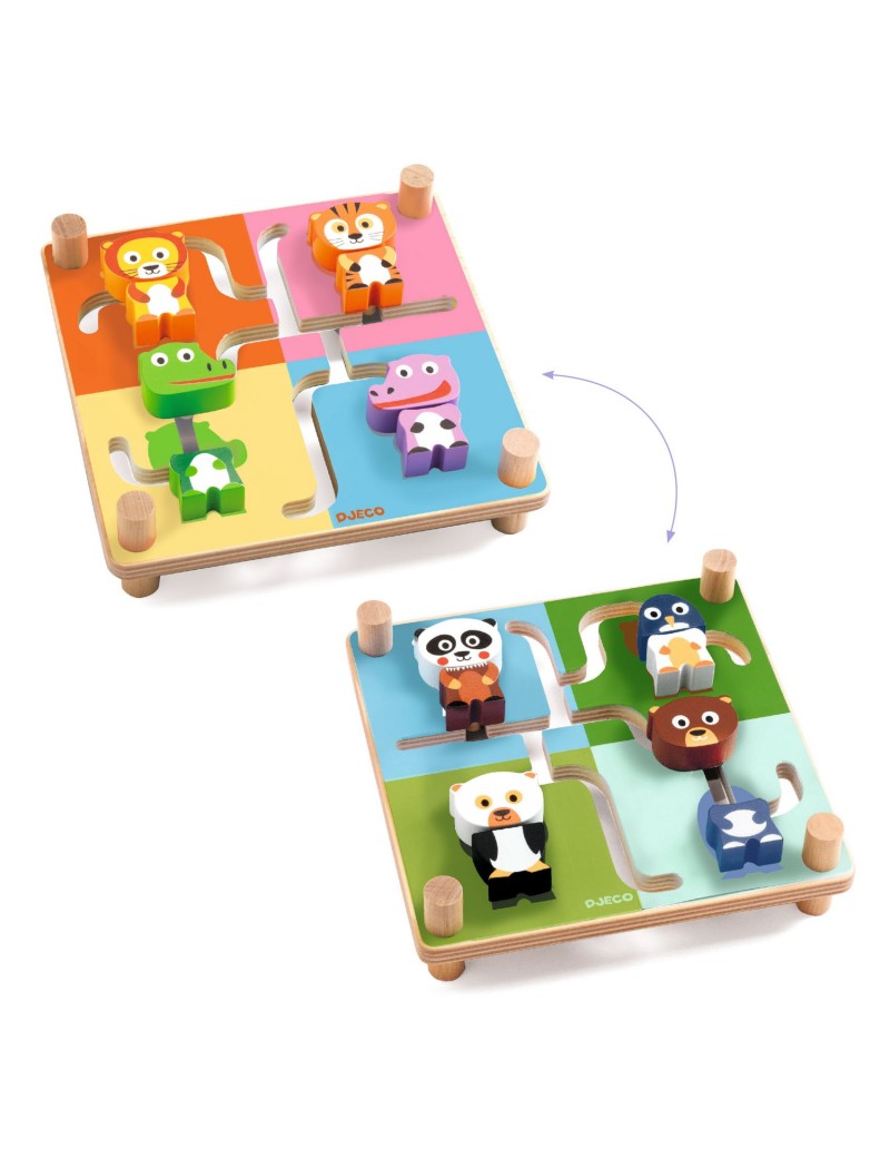 Juego de Laberinto de Madera