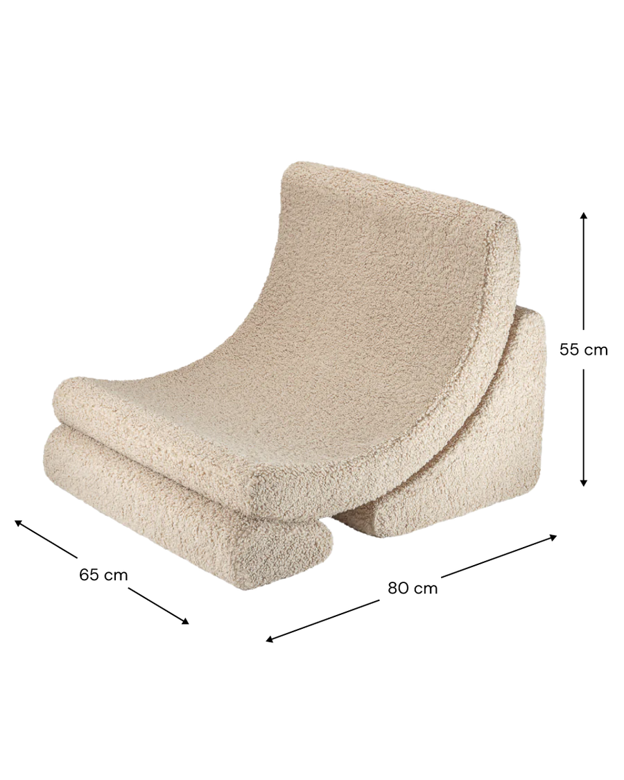 Moon chair - Teddy - Biscuit