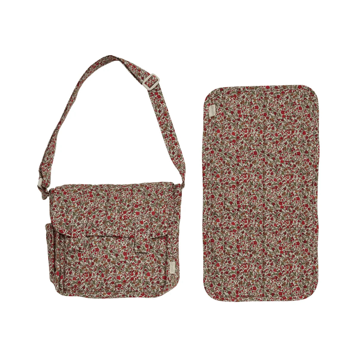 Pañalera convertible a mochila (de muñecas) - Flores