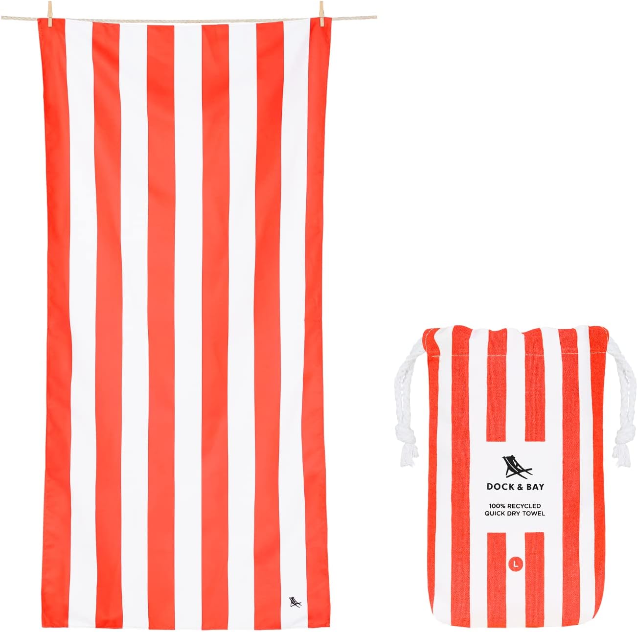 Toalla - Rayas - Coral